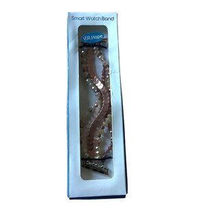 V.R.Hope Rose Gold Beaded‎ Smart Watch Band Skin-Friendly Easy Installation NEW